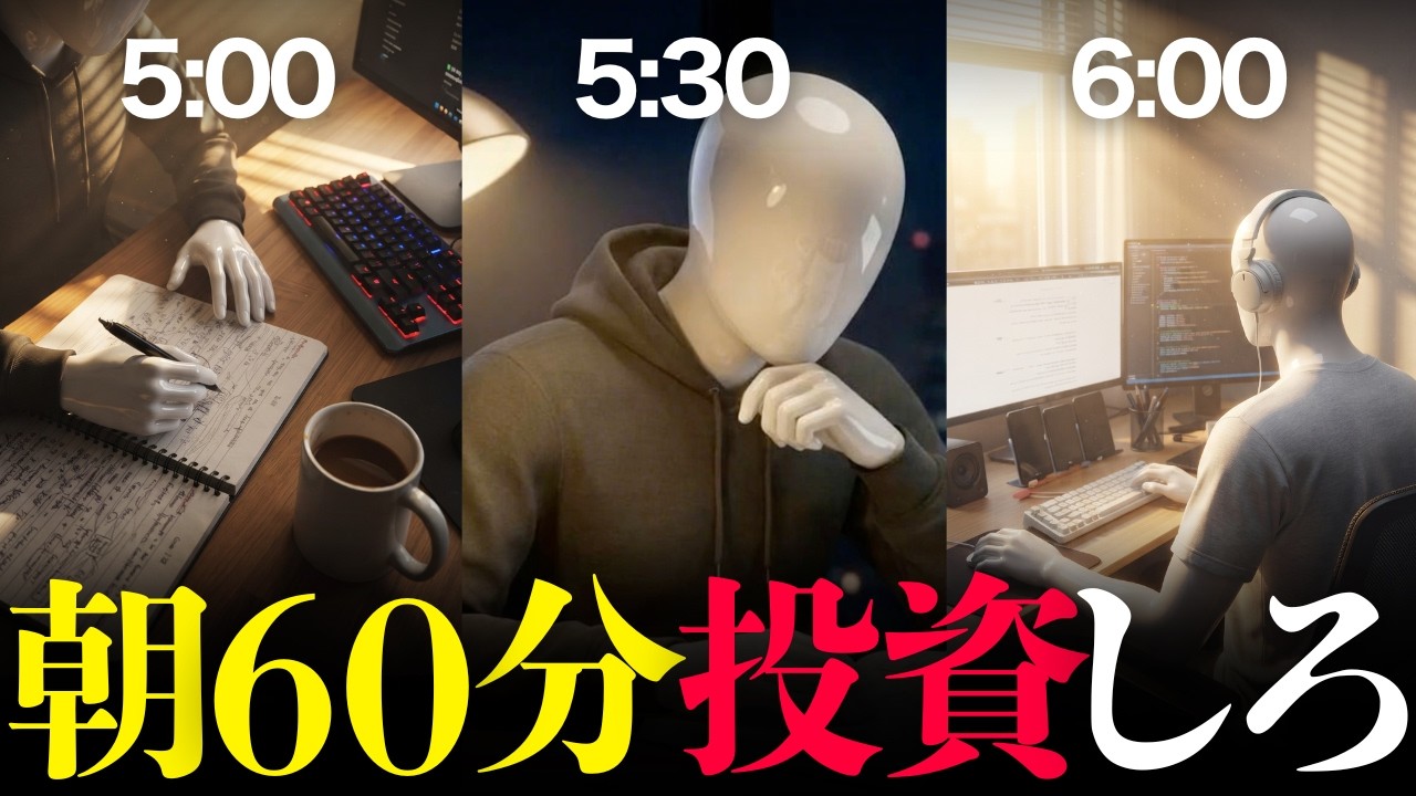 【5時起き】朝60分で人生を立て直すモーニングルーティン