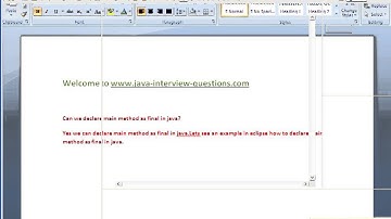 Can we declare main method as final in java ?