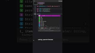 Swift Tuples #shortvideo #coding #programming #code   #tutorial #swiftlanguage #swiftprogramming