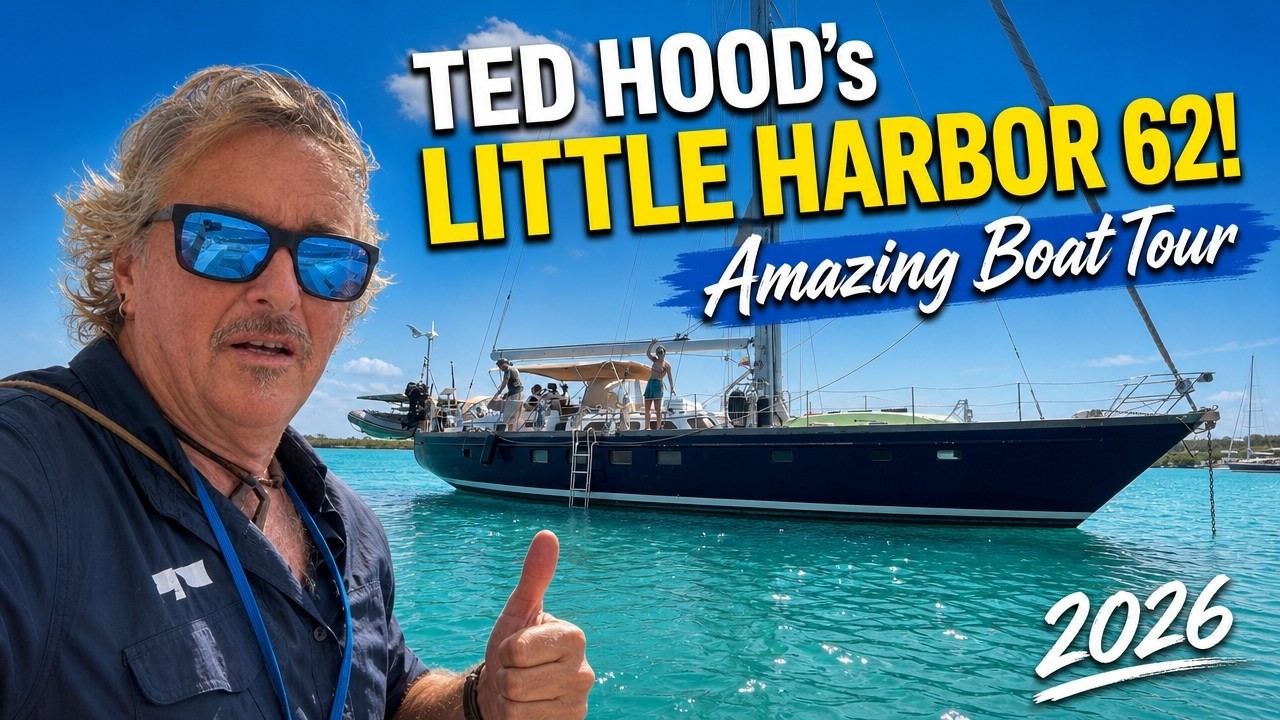 ⁣SSL772 ~ BOAT TOUR!  Little Harbor 62 originally owned by Ted Hood of Hood Sails!