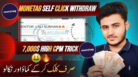Monetag Self Click High CPM Method | Live Withdraw Proofs | Direct Link Loading Method