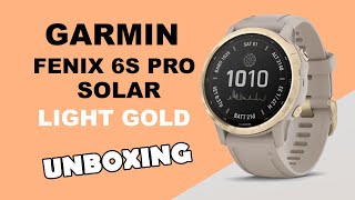 Skibform kode forfader Garmin Fenix 6S Pro Solar Light Gold Unboxing HD (010-02409-11) - YouTube