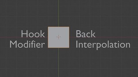 Hook Modifier and Back Keyframe Interpolation