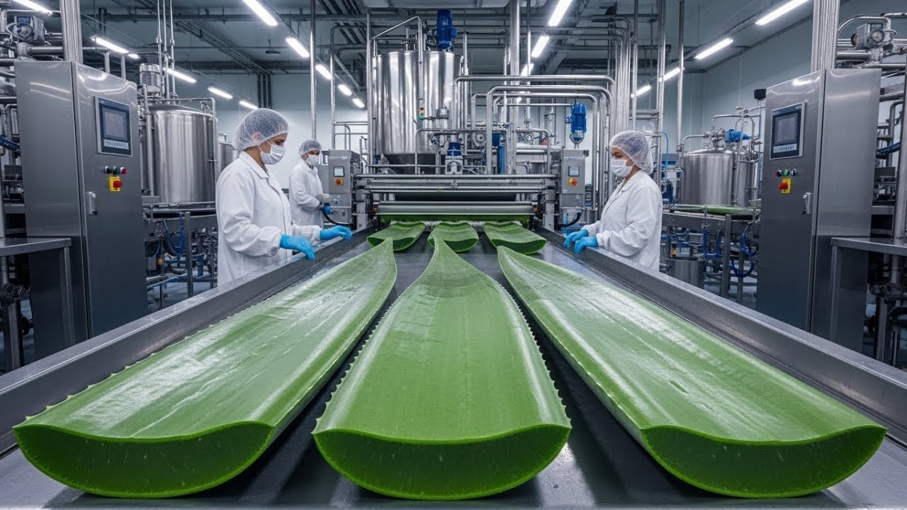 Inside the Aloe Vera Gel Factory – Full Process How Luxury Products Are Made