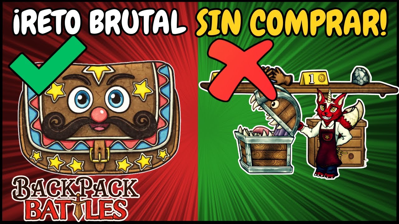 🎒¡El RETO con la AVENTURERA de no poder COMPRAR sale BIEN! | Backpack Battles