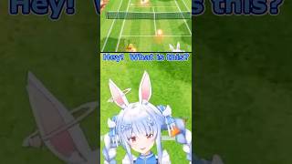 Pekora panics at opponent's Fire Flower Racket (Mario Tennis Fever)  [Hololive/clip]