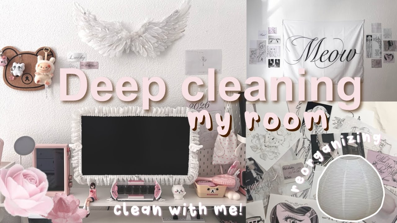 Уборка моей комнаты вместе со мной 😊 || Новогодняя перезагрузка, реорганизация, обзор комнаты