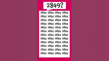 Logically point out the hidden 2849 in 10 seconds! #fypシ゚viral #fyp #fypviral #iqtest #shorts