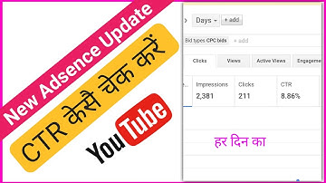 CTR kaise check kare 2021 | google adsense ctr kaise check kare | CTR केसै चेक करें | Malkhan mahato
