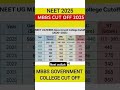 neet ug 2025 mbbs cutoff govt medical College cutoff #neetcutoff #neet2025 #neet #trending#mbbs#nta