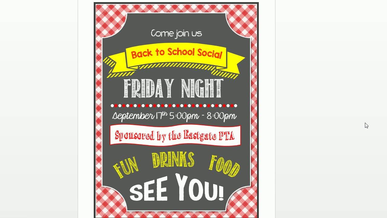 How to make chalk board flyers