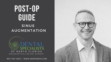 Post-Operative Guide: Sinus Augmentation | Dr. John W. Thousand IV