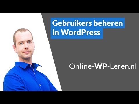 Gebruikers beheren in WordPress