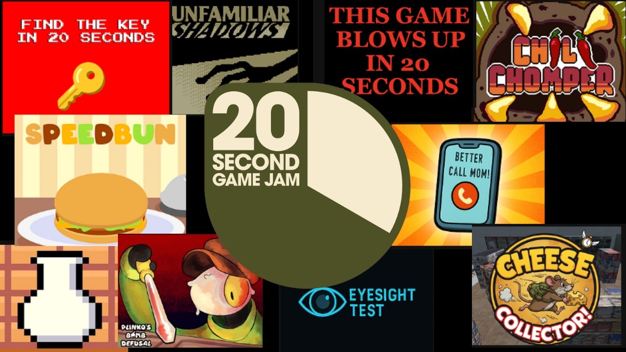 11 Games, 20 Seconds, let's go! | 20 seconds Game Jam 2025 games