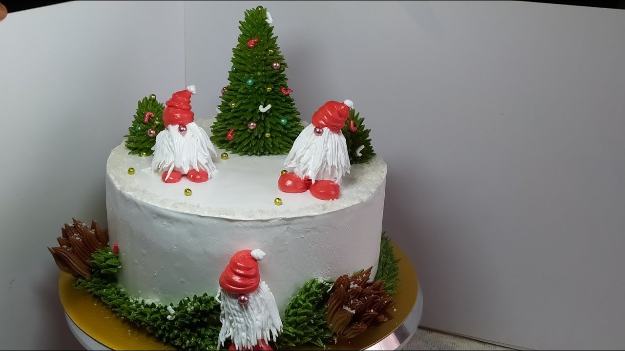 МК по украшению Новогоднего торта №2