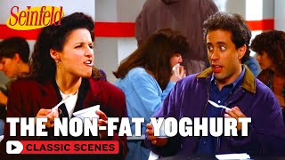 Elaine Gets Kramer's Yoghurt Tested For Fat | The Non-Fat Yoghurt | Seinfeld