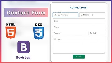 Contact Form Design 2021 | HTML , CSS , Bootstrap