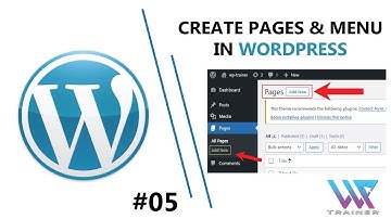 How to create Pages and menu in WordPress - WordPress Tutorial for Beginners