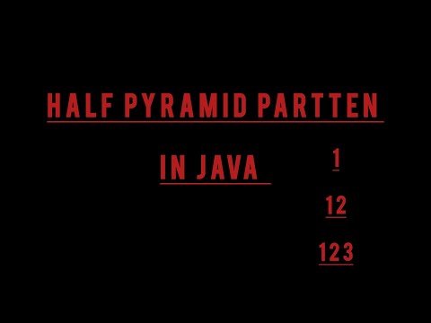 print half Pyramid partten in java👍