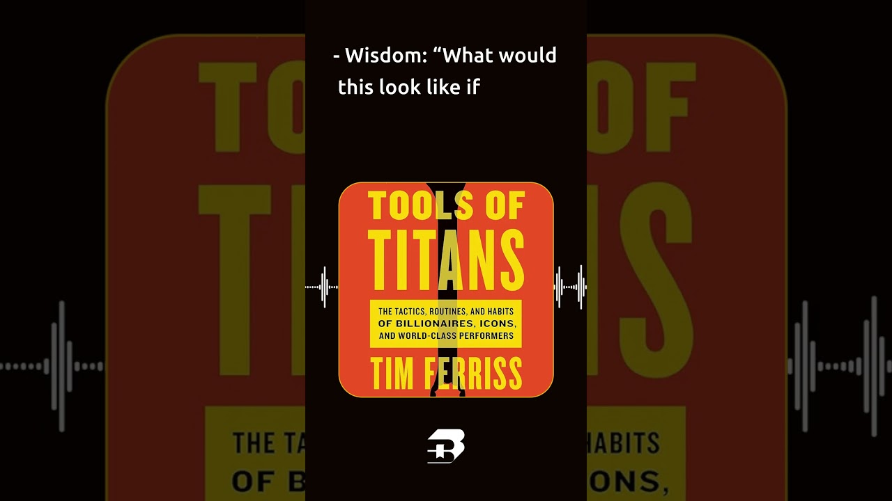 TOOLS OF TITANS by Tim Ferriss. 
