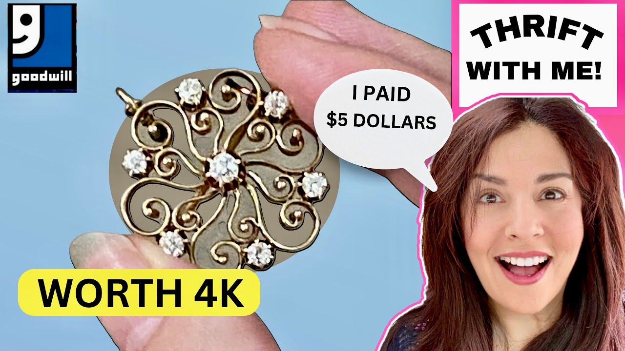 Look At This $4K Gold Treasure I found For $5 Thrifting! Thrift With Me!