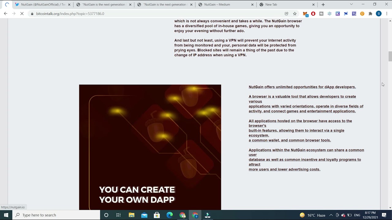 NutGain is a decentralized ecosystem with powerful e-commerce tools | Earn money 2020-21
