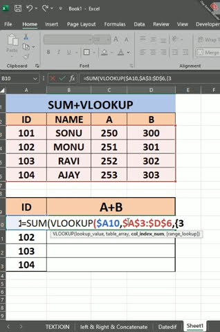#Sum+ Vlookup #vlookup #vlookupformula #vlookupinexcel #Sum+Vlookup# ...