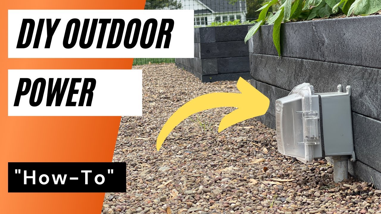 Waterig Klimatologische bergen Vulgariteit DIY Outdoor Outlet - How to install an outlet in your garden or yard -  YouTube