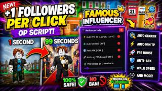 NEW +1 Followers Per Click Script | Auto Clicker, Auto Win TP & Anti AFK (2026)