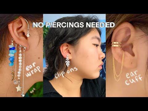 Earrings That Don't Require Piercings | How I Fake Piercings | Ear Cuffs, Clip On Earrings, Ear Wrap