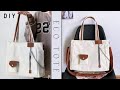 DIY Tote ECO BAG sewing at home from cloth making | Canvas Shopper Bag