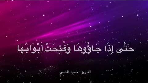 ماتيسر من سورة الزمر - القارئ : حميد المدني