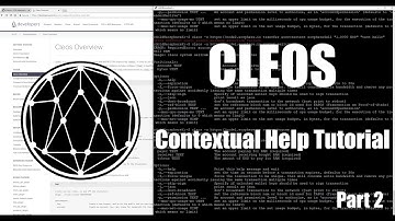 EOS Command Line - CLEOS Guide - Part 2 - Contextual Help Tutorial