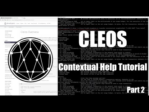 EOS Command Line - CLEOS Guide - Part 2 - Contextual Help Tutorial