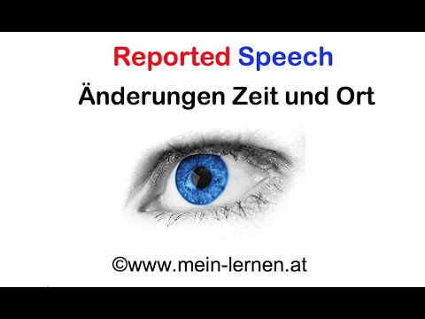 Reported Speech Änderungen