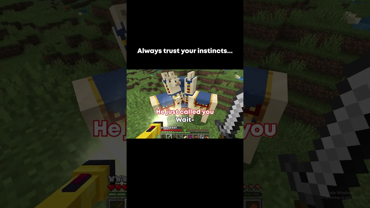 Why you should ALWAYS trust your instincts in minecraft... #funnymoments #minecraft #funny #shorts
