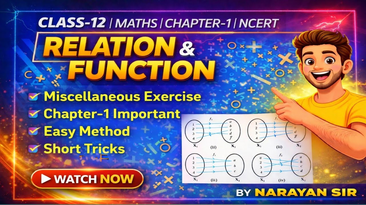 CLASS 12 MATH NCERT RELATION AND FUNCTION MISCELLANEOUS EXERCISE