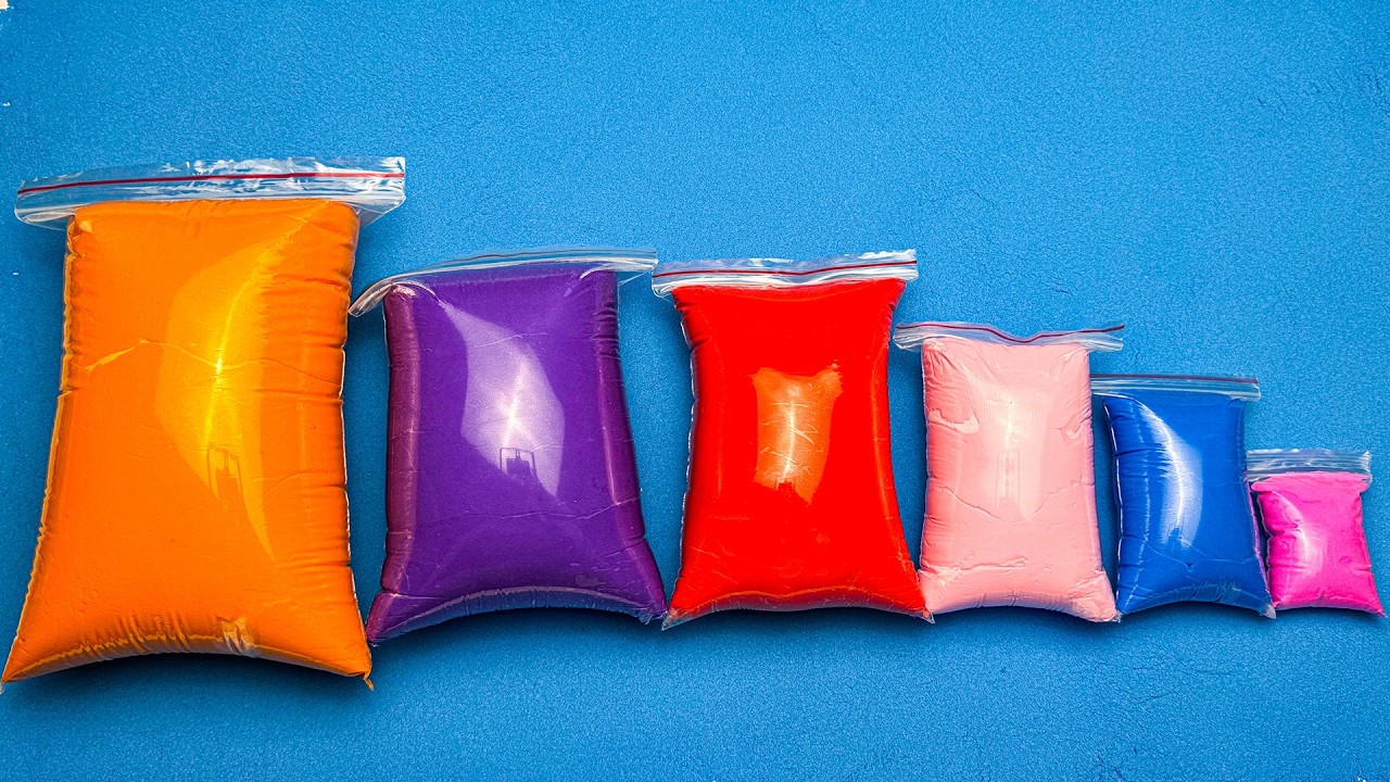 ASMR Clay Unboxing | From Small to Large - Super Satisfying Sounds (6:04 Minutes)