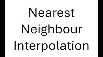 Voronoi Diagrams: Nearest Neighbour Interpolation