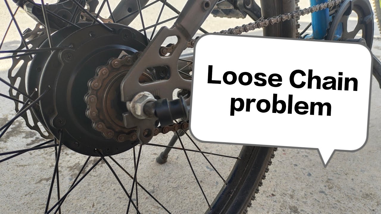 How to tight your electric cycle chain | Electric cycle loose Chain ...