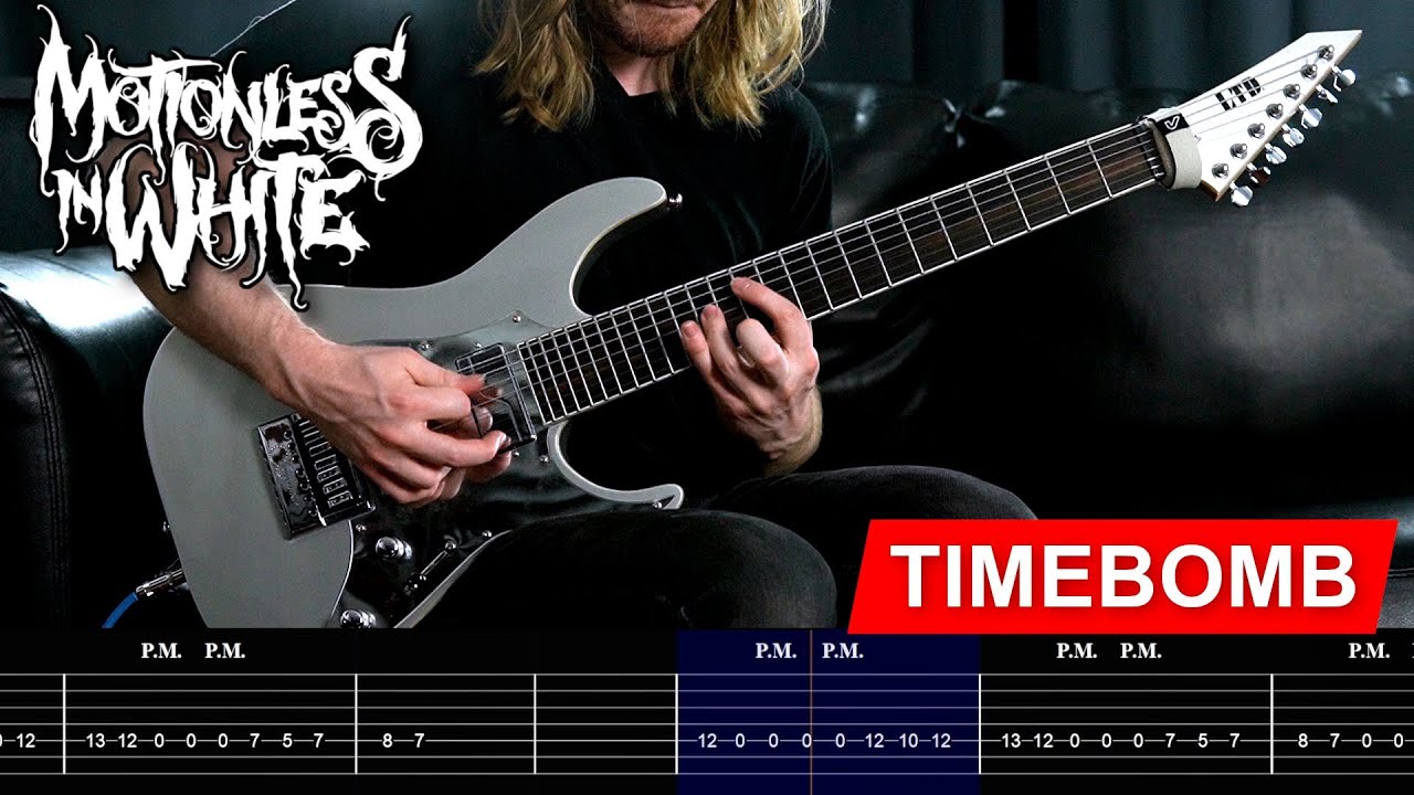 Motionless In White TIMEBOMB (Guitar Cover + OnScreen Tabs) YouTube
