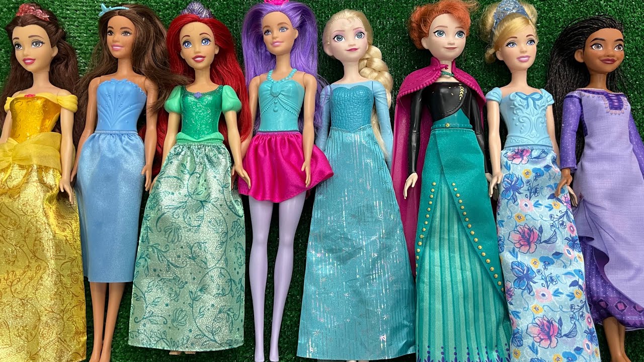 Mattel Disney Princesses Dress up Ariel, Rapunzel, Belle, Tiana, Sindirella, Mulan DIY