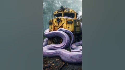 Nature Exploration | Train vs Python | Travel Adventure #short #wow #abandoned