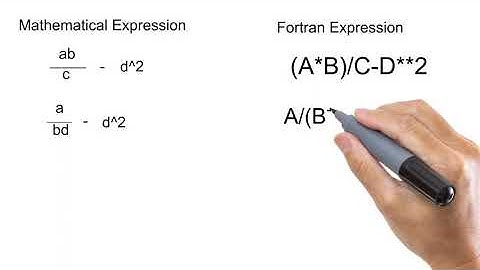 Mathematical Expression to FORTRAN Expression