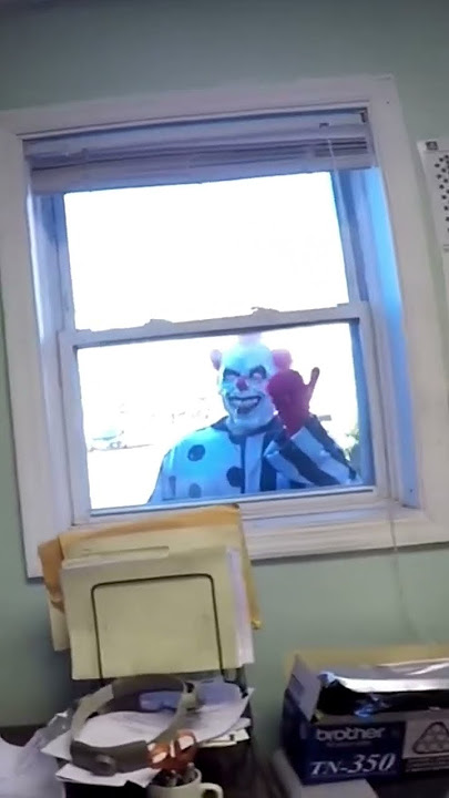 Scary Clown Stalks us at Work!