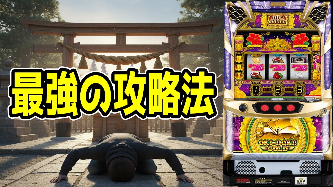 【沖ドキゴールド】困ったときは神頼みしかないでしょ！！【パチンコ、パチスロビュッフェスタイル】