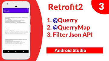 Retrofit2 Android Studio ( 3 ) - Filter Data using @Query | @QueryMap  - Android Studio Tutorial
