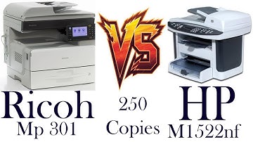 Ricoh MP 301 VS Hp Laserjet M1522nf || Printing Speed Test || #ricoh  #hp