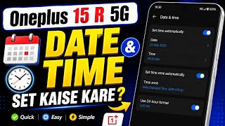 Oneplus 15R 5G me date and time kaise set Kare || how to set date and time on Oneplus 15R 5G ||