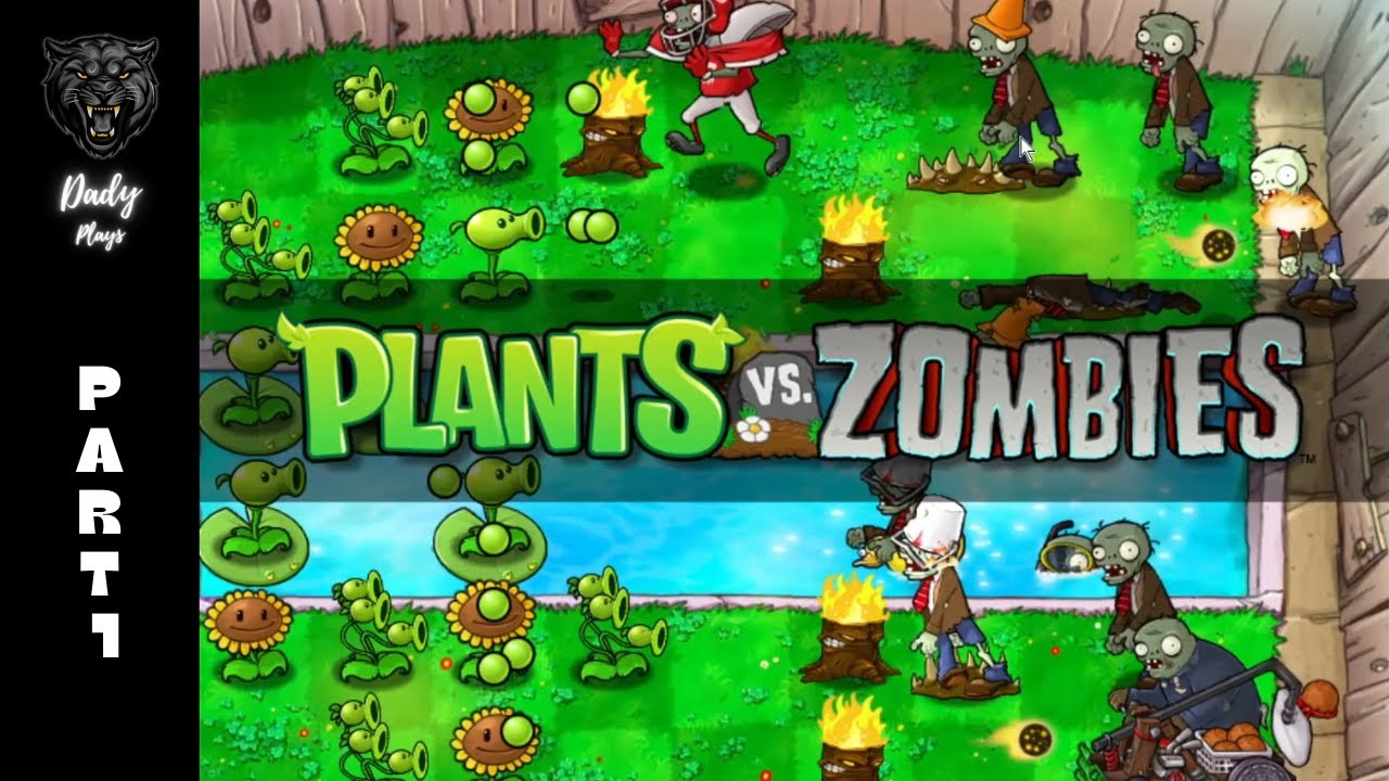 Plants vs Zombies Gameplay Walkthrough Part 1 FULL GAME - No Commentary ...